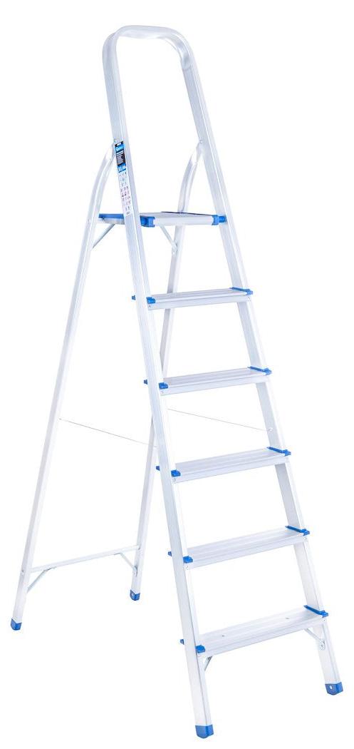 Scară din aluminiu Geko - G02418, 5 + 1 trepte, până la 150 kg