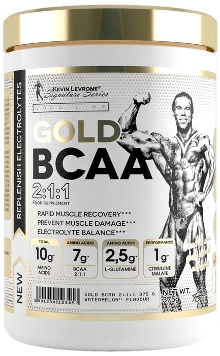Gold Line Gold BCAA 2:1:1, cireașă, 375 g, Kevin Levrone