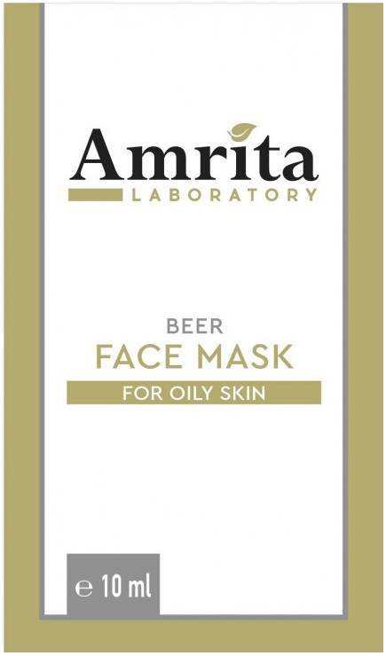 Amrita Mască de față cu drojdie de bere, pentru ten gras, 10 ml