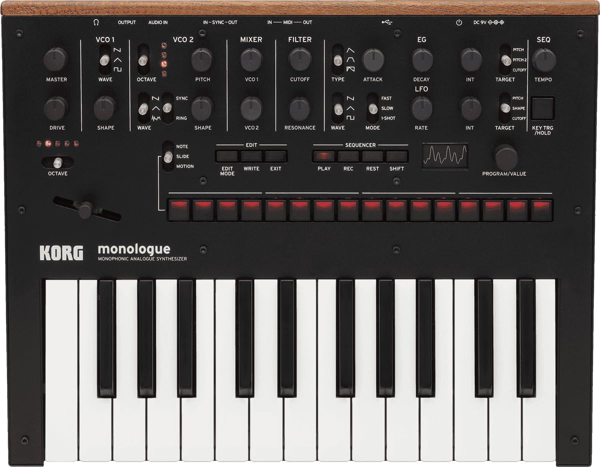 Sintetizator analogic Korg - Monologue, negru