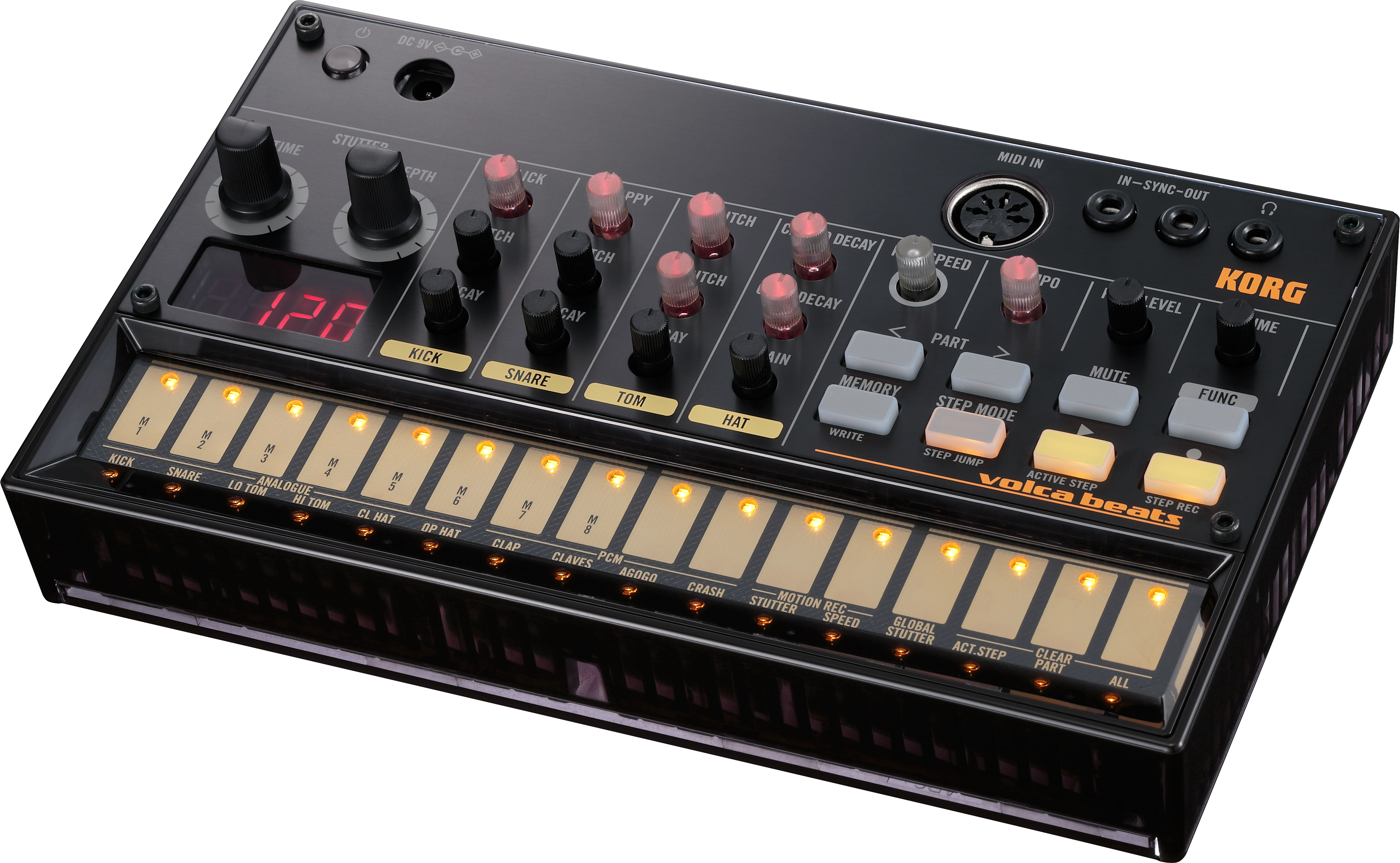 Aparat de ritm analogic Korg - Volca Beats, portabil, negru