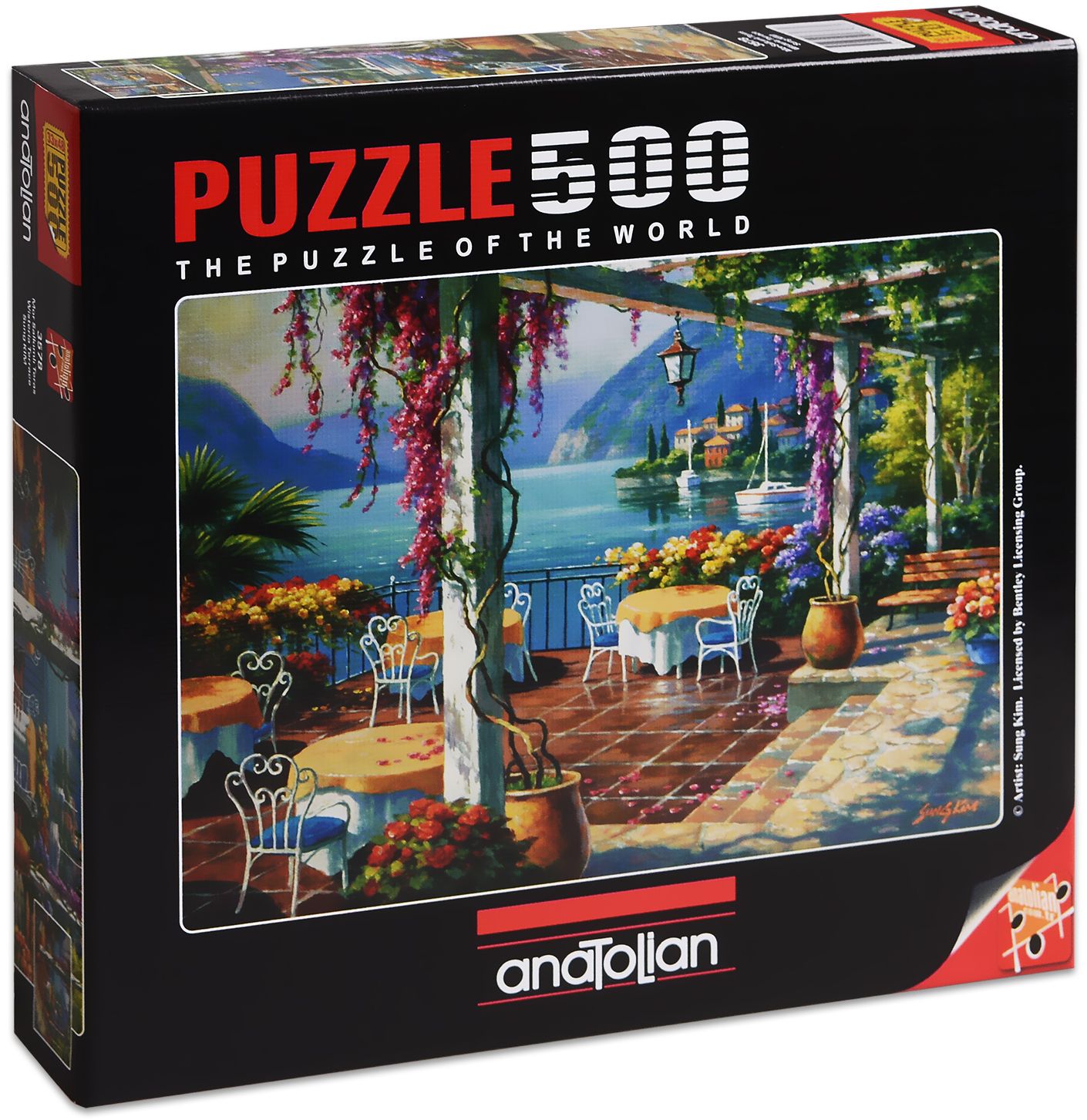 Puzzle Anatolian din 500 de piese - Balcon cu wisteria, Sung Kim