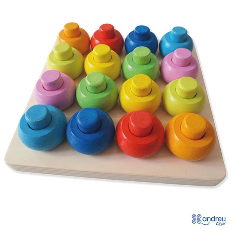 Joc din lemn Andreu Toys - Pentru sortat și înșirat