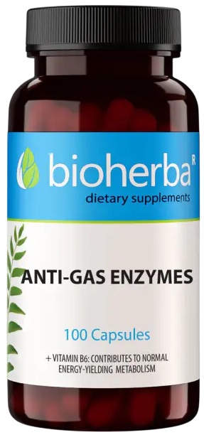 Anti-Gas Enzymes, 100 capsule, Bioherba