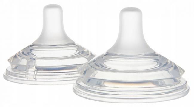 Biberon anti-colici cu două zone Canpol - Natural Shape, 3 luni+, 2 bucăți