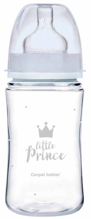 Biberon anticolici Canpol Easy Start - Royal Baby, albastru, 240 ml