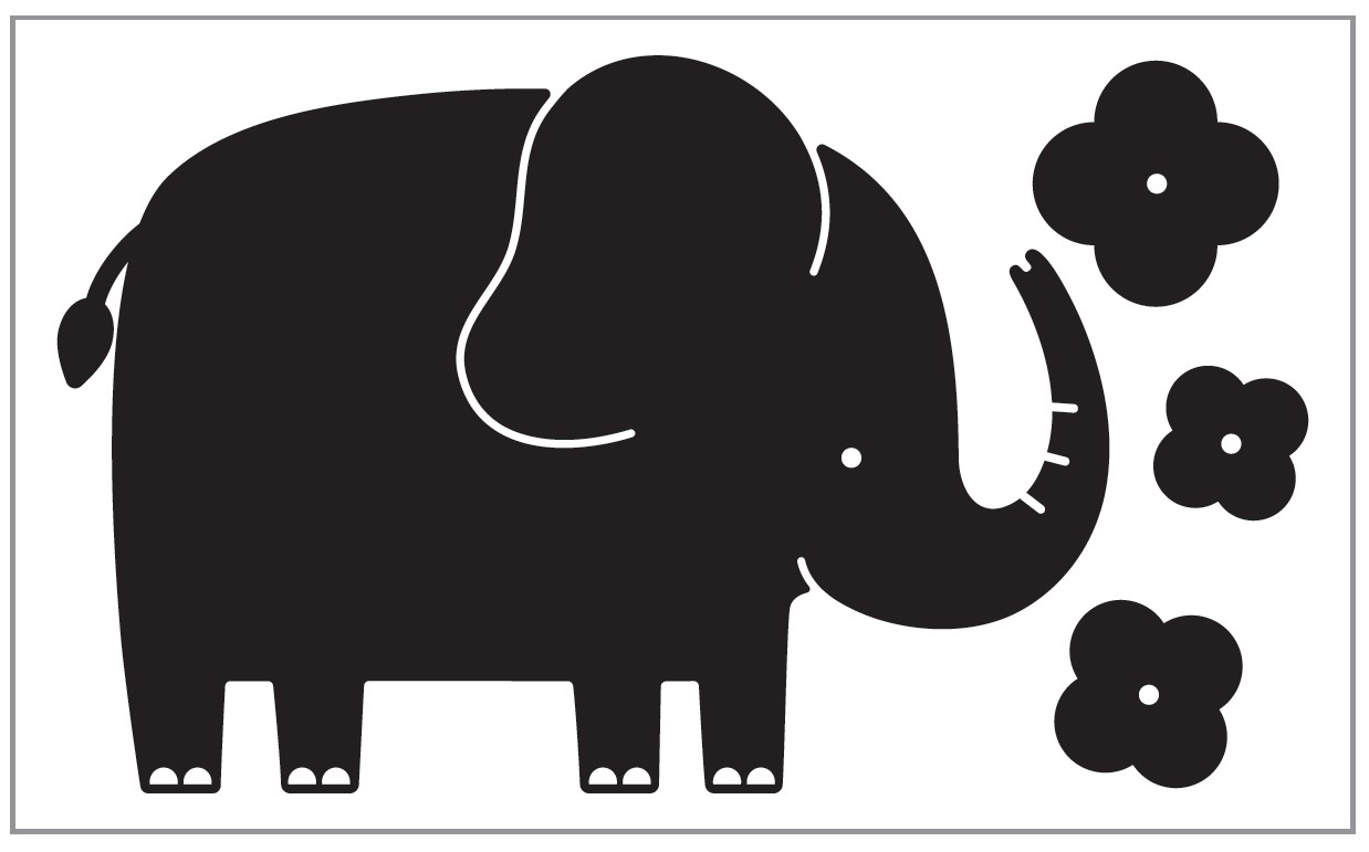 Tabla neagra de perete APLI - Elefant