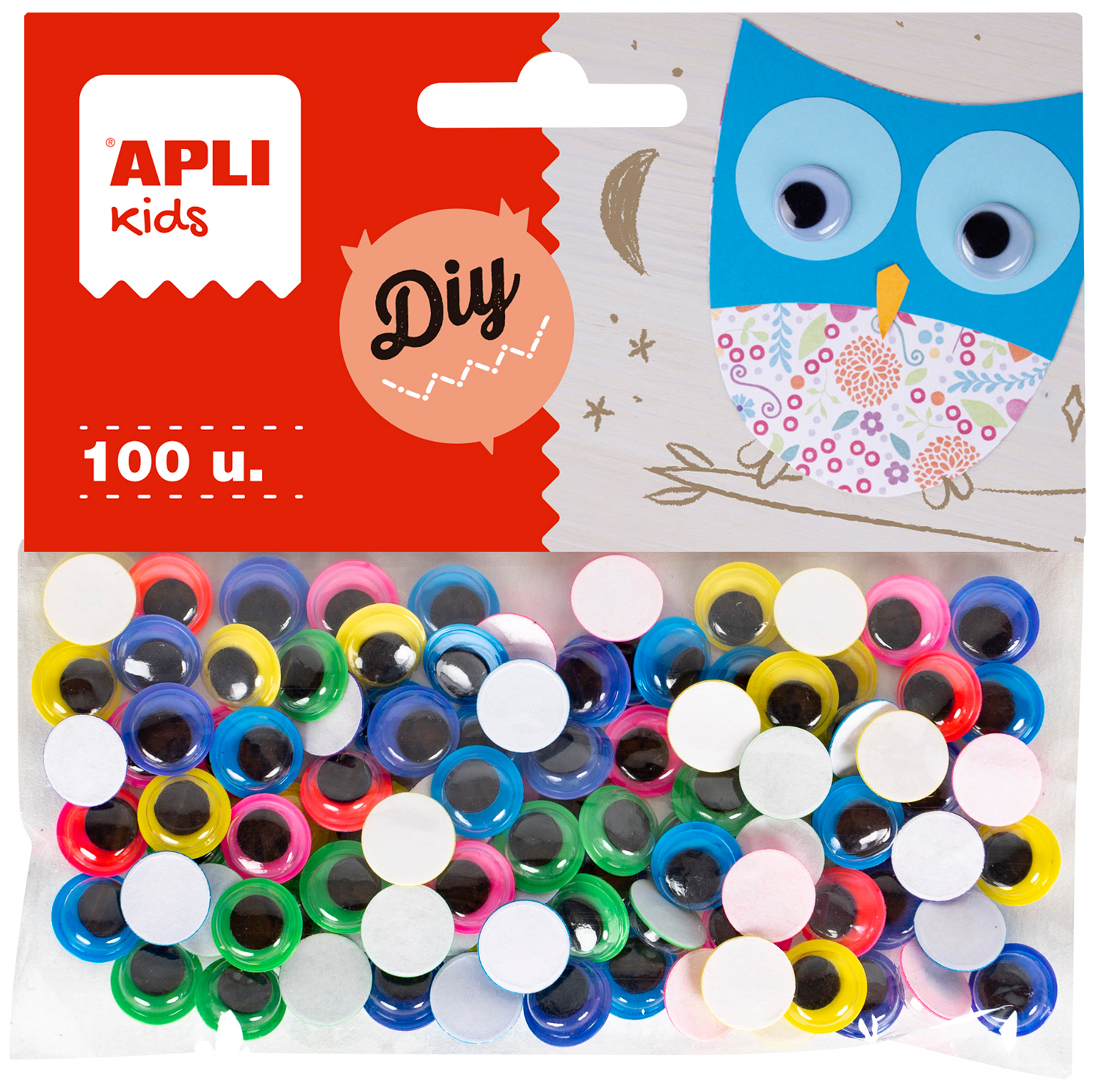 Ochisori miscatori APLI - Colorati, autoadezivi,  ø10 mm, 100 de bucati