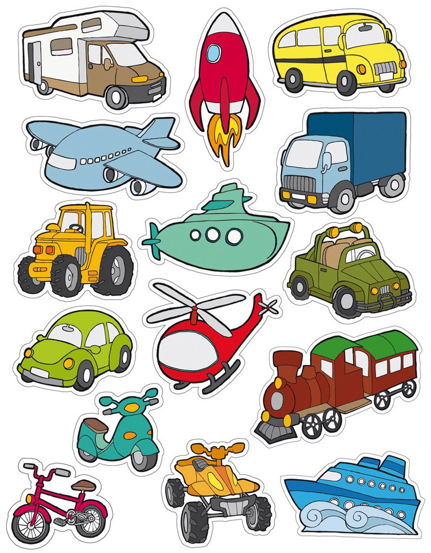 Set stickere APLI - Transport, 54 bucati