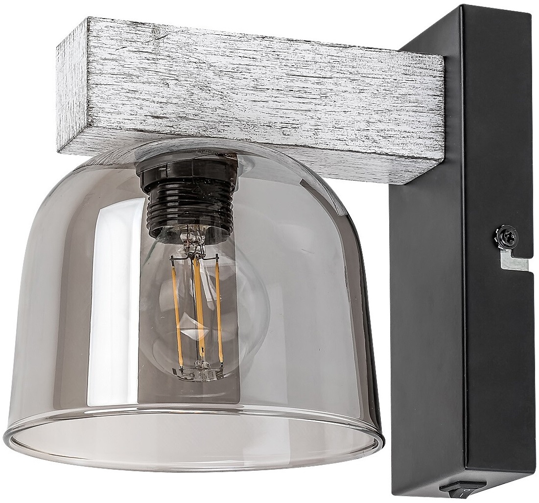 Aplică Rabalux - Cardamom 3081, IP20, E14, 1 x 40 W, negru-cenușiu