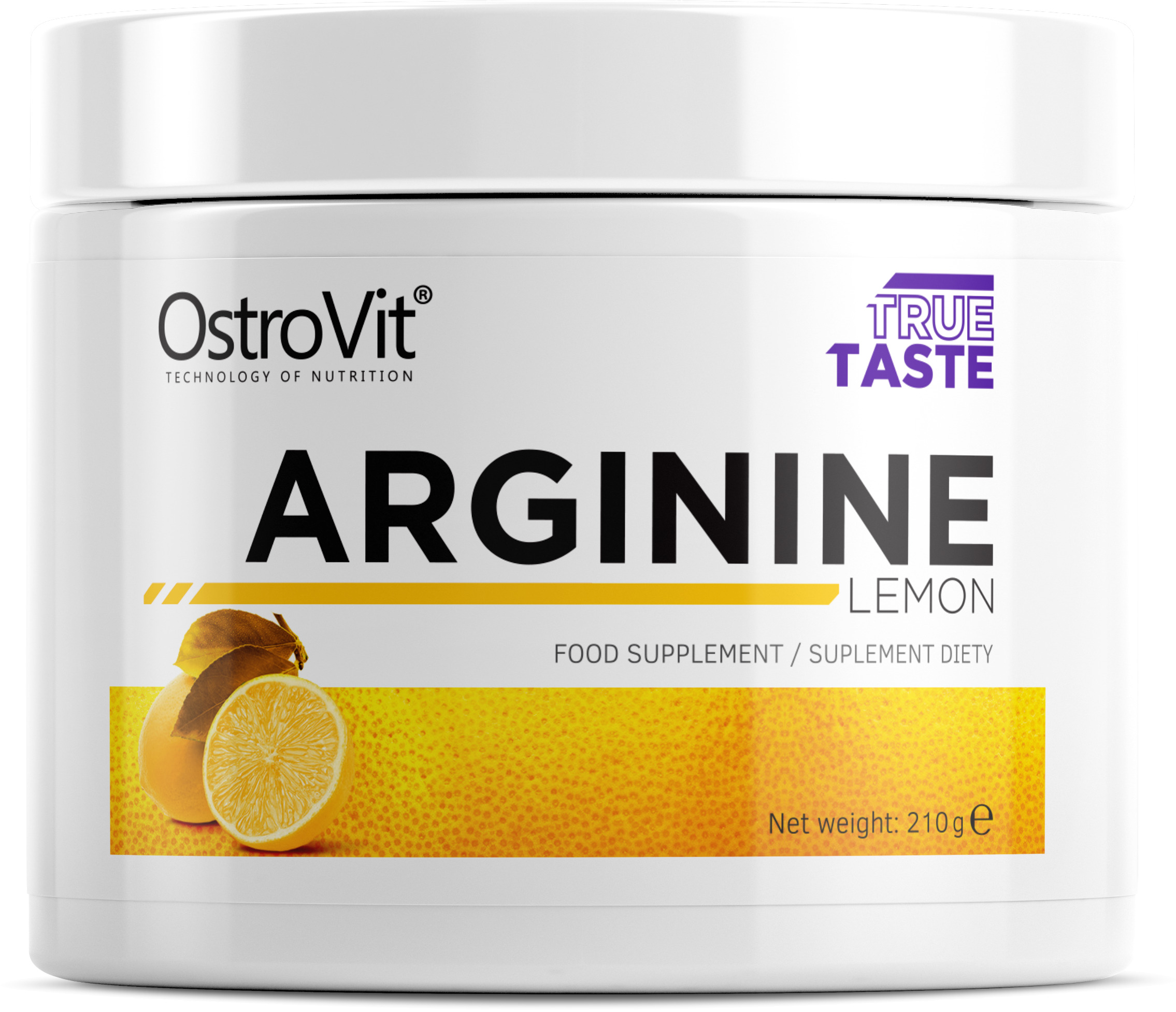 Arginine Powder, lămâie, 210 g, OstroVit