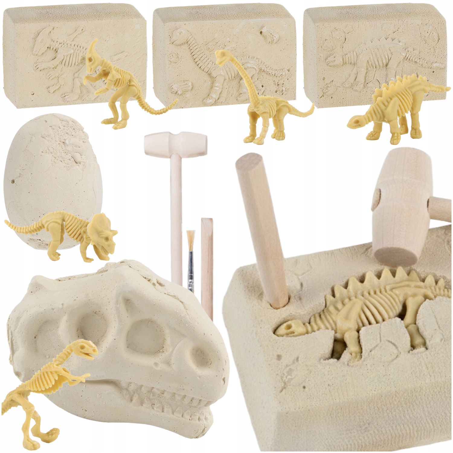 Set arheologic 5 în 1 Kruzzel - Dinozauri