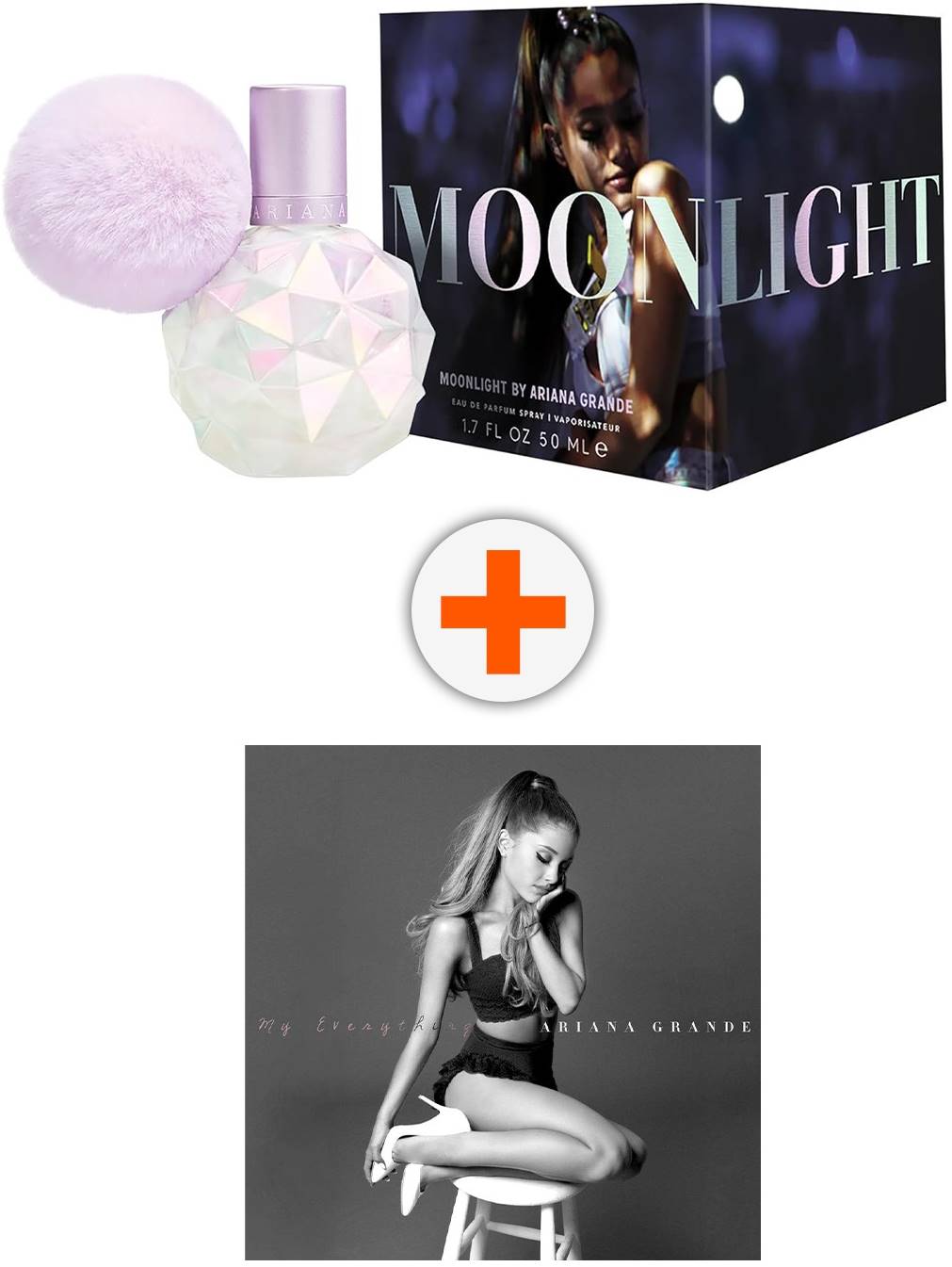 Ariana GrandeSet - Apă de parfum  Moonlight, 100 ml + My Everything (CD)