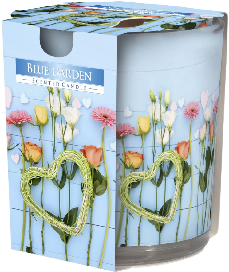 Lumânare parfumată Bispol Aura - Blue Garden, 100 g
