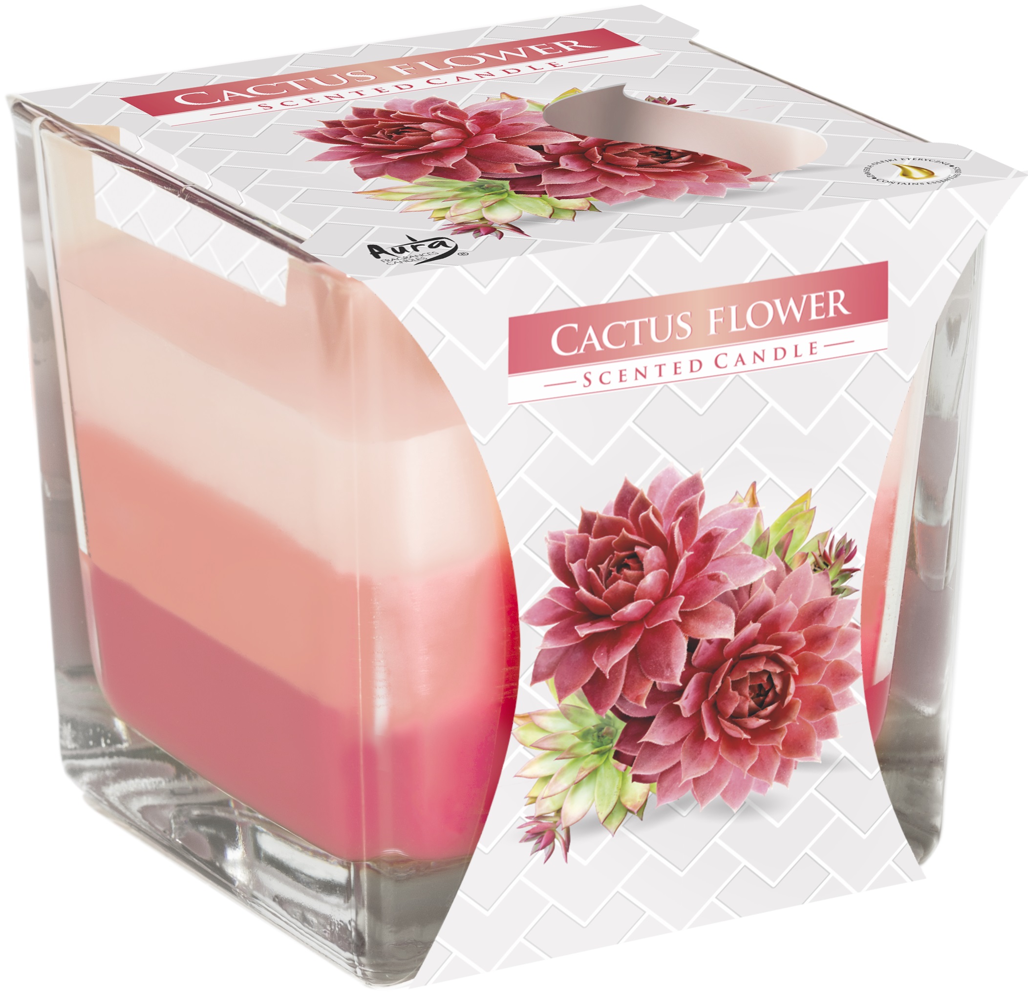 Lumânare parfumată Bispol Aura - Cactus Flower, 170 g