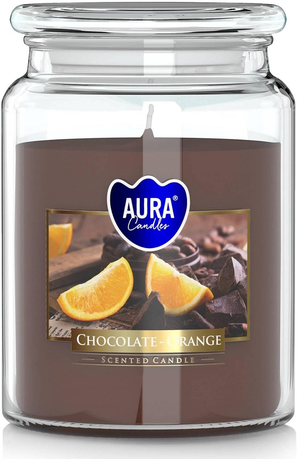 Lumânare parfumată  Bispol Aura - Chocolate and Orange, 500 g
