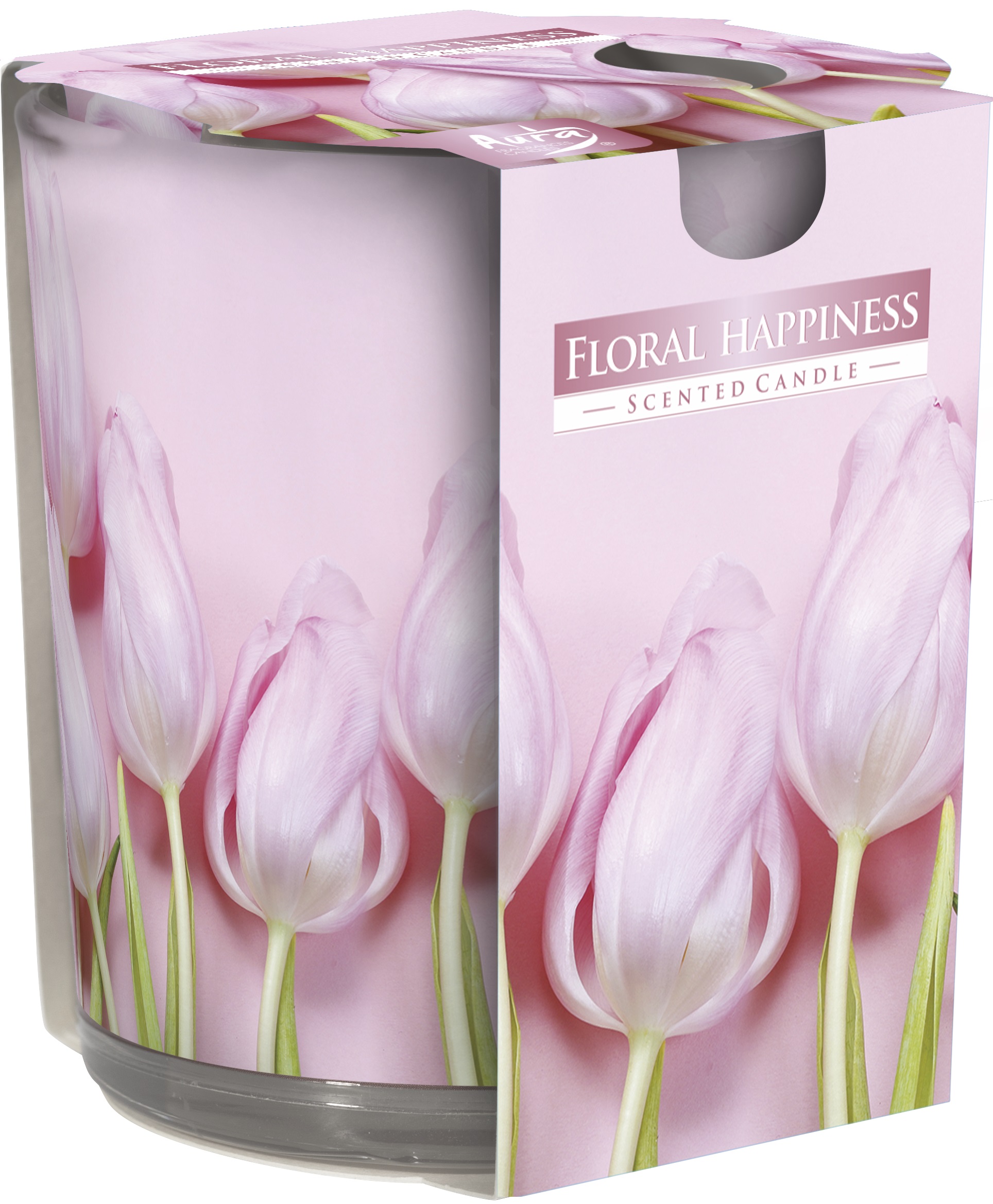 Lumânare parfumată Bispol Aura - Floral Happiness, 100 g