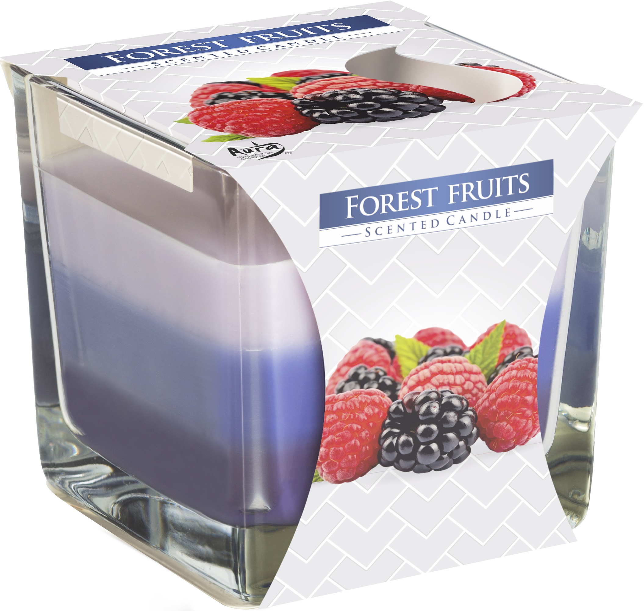 Lumânare parfumată Bispol Aura - Fructe de pădure, 170 g