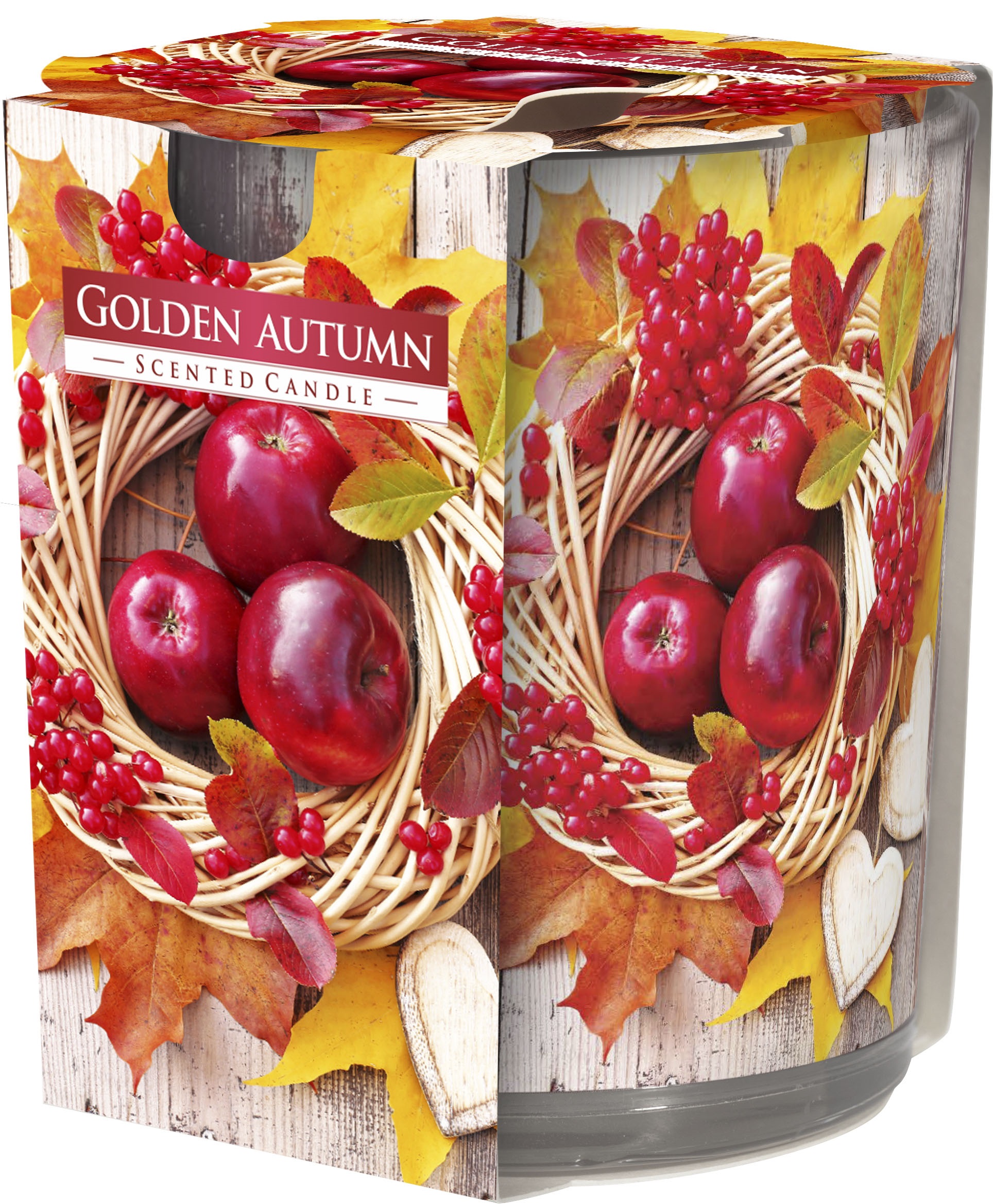 Lumanare Parfumata in Pahar Imprimat, Golden Autumn, 22 Ore - imagine 2