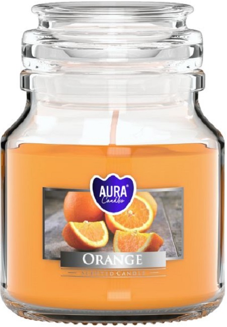 Lumânare parfumată Bispol Aura - Orange, 120 g