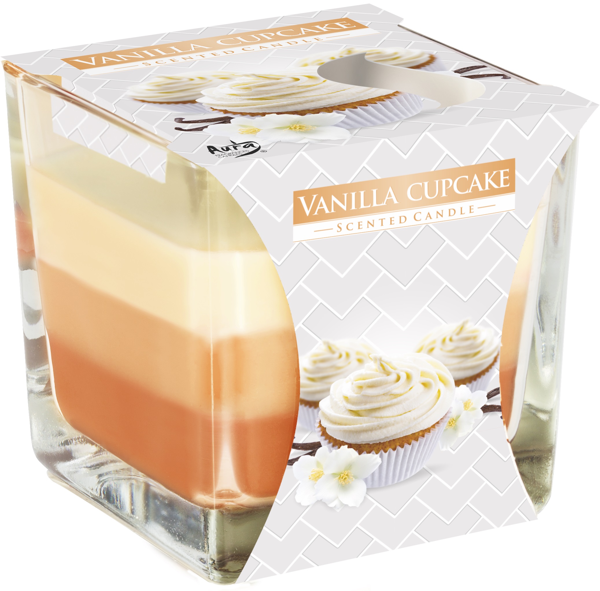 Lumânare parfumată Bispol Aura - Vanilla Cupcake, 170 g