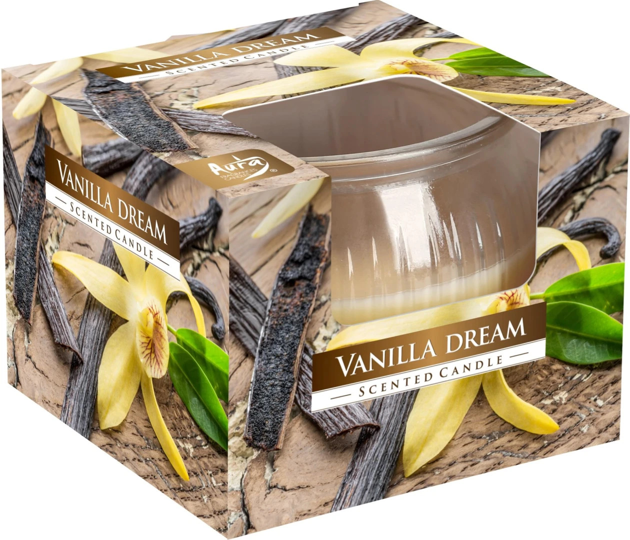 Lumanare Parfumata in Pahar Vanilla Dream, 18 Ore - imagine 2