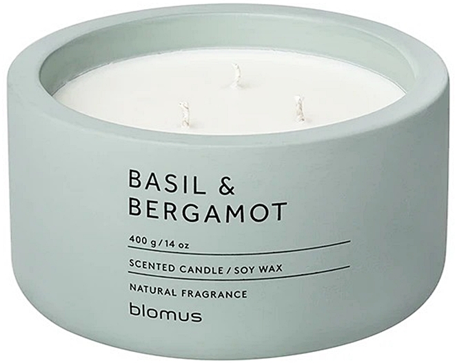 Lumânare parfumată Blomus Fraga - XL, Basil & Bergamot, Pine Gray