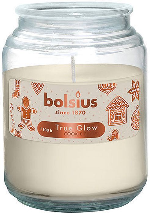 Lumânare parfumată Bolsius True Glow - Cookie Fever, 100 h