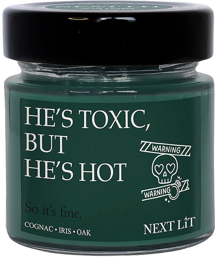 Lumânare parfumată Next Lit Burning Tropes - He’s Toxic, but He’s Hot, 100 g