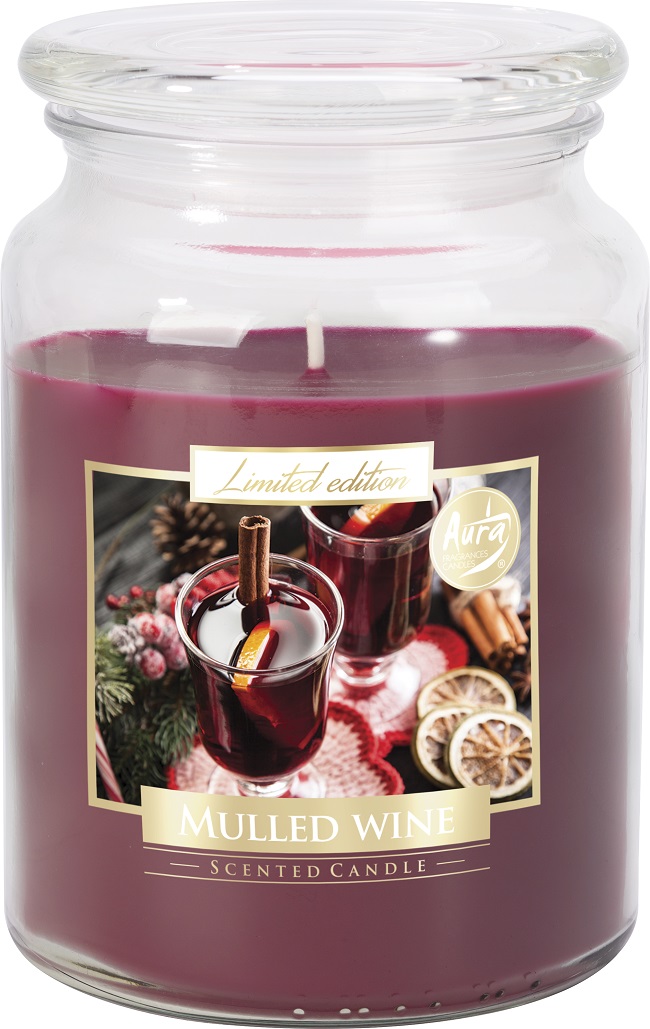 Lumânare parfumată Bispol Premium - Mulled Wine, 500 g