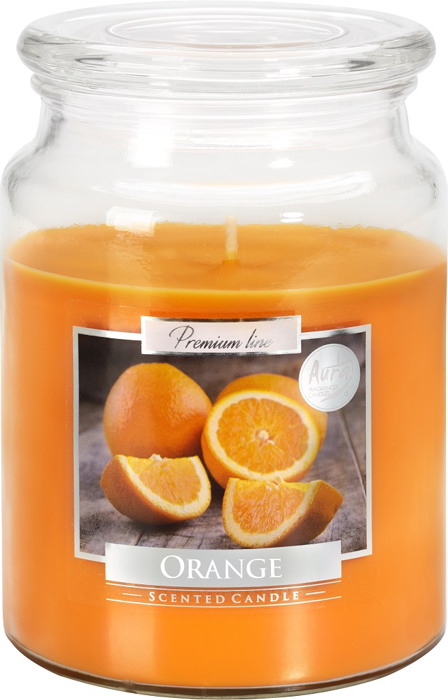 Lumânare parfumată Bispol Premium - Orange, 500 g