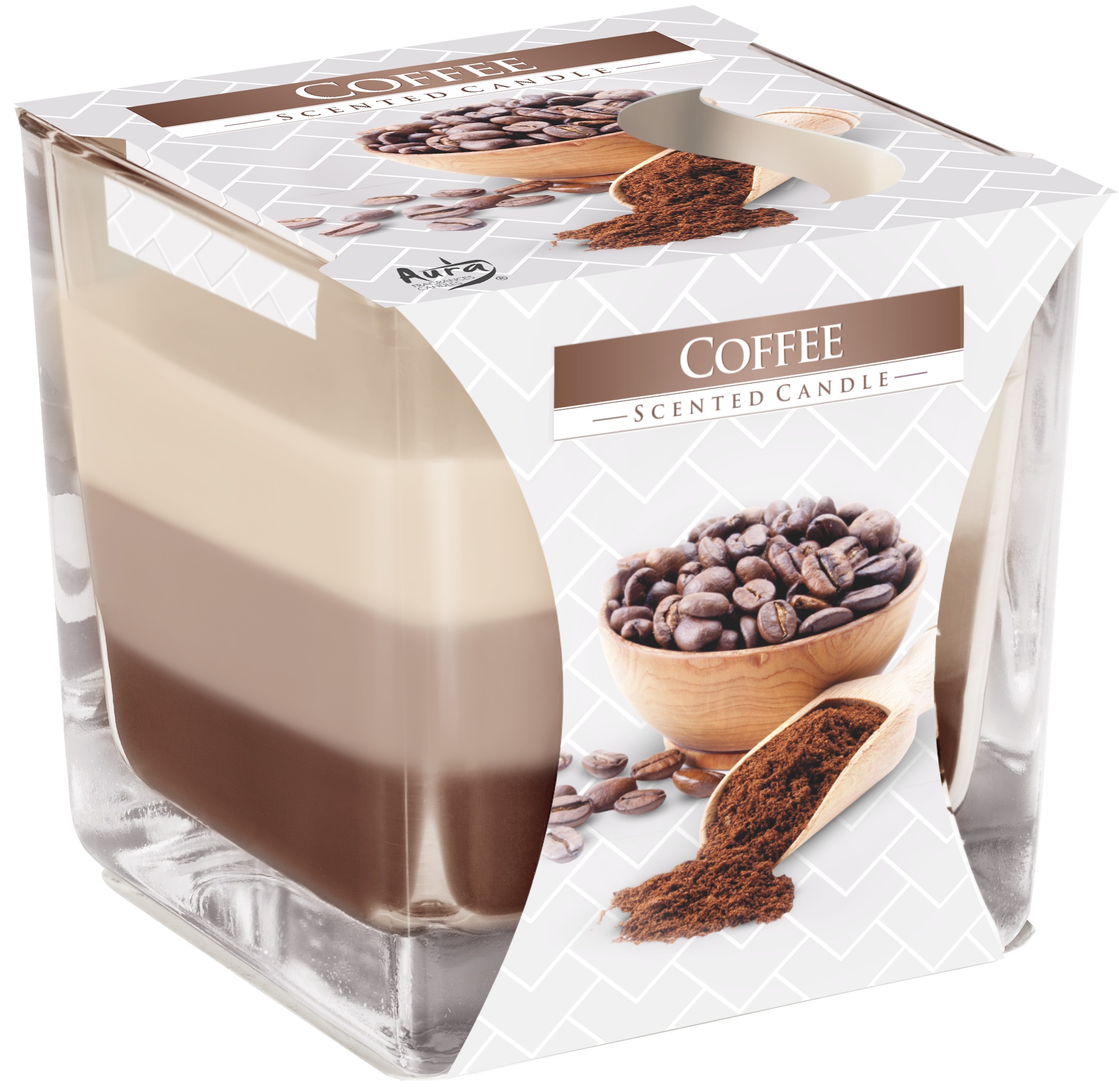 Lumânare parfumată Bispol Aura - Cafea, 170 g