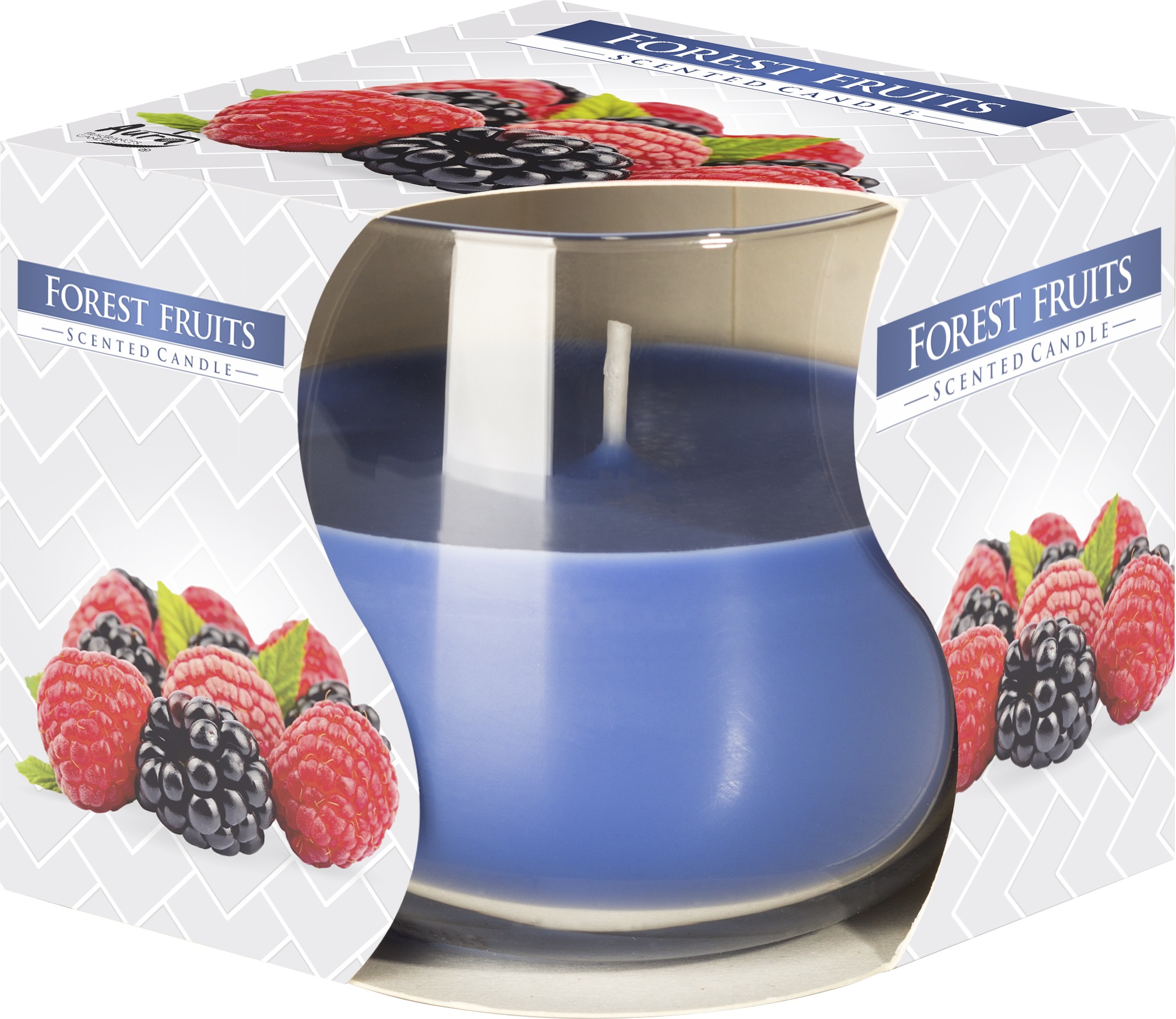 Lumânare parfumată Bispol Aura - Fructe de pădure, 130 g