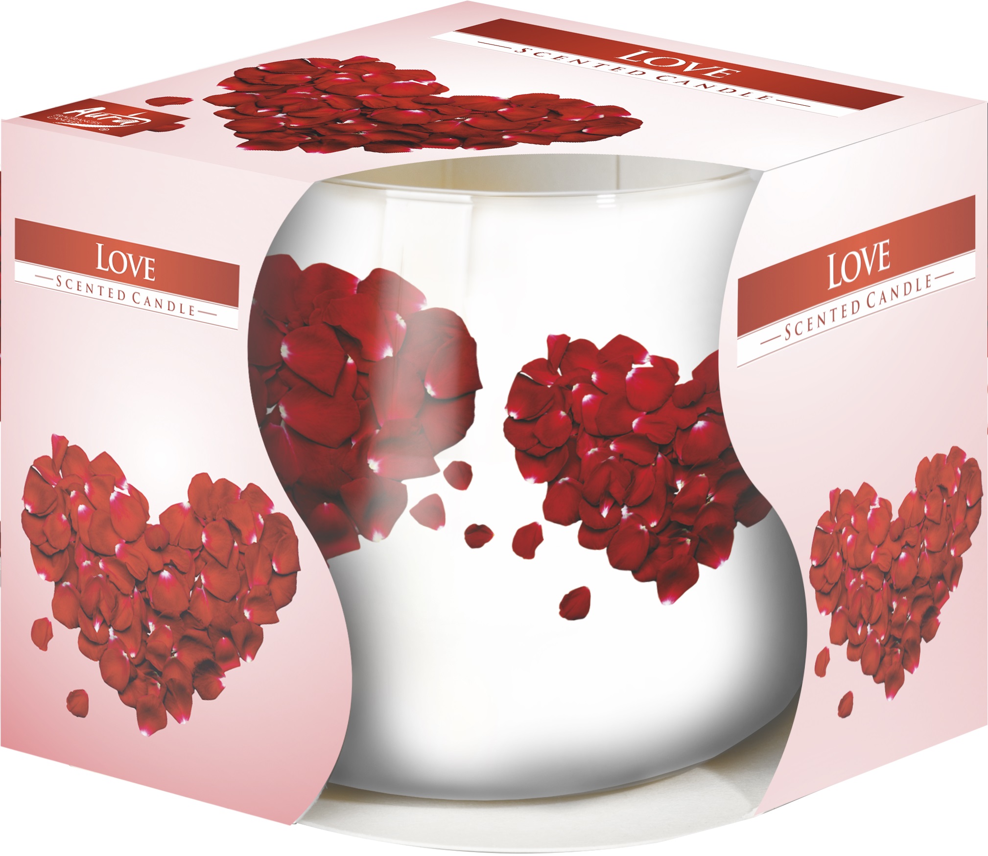 Lumânare parfumată Bispol Aura - Love, 100 g