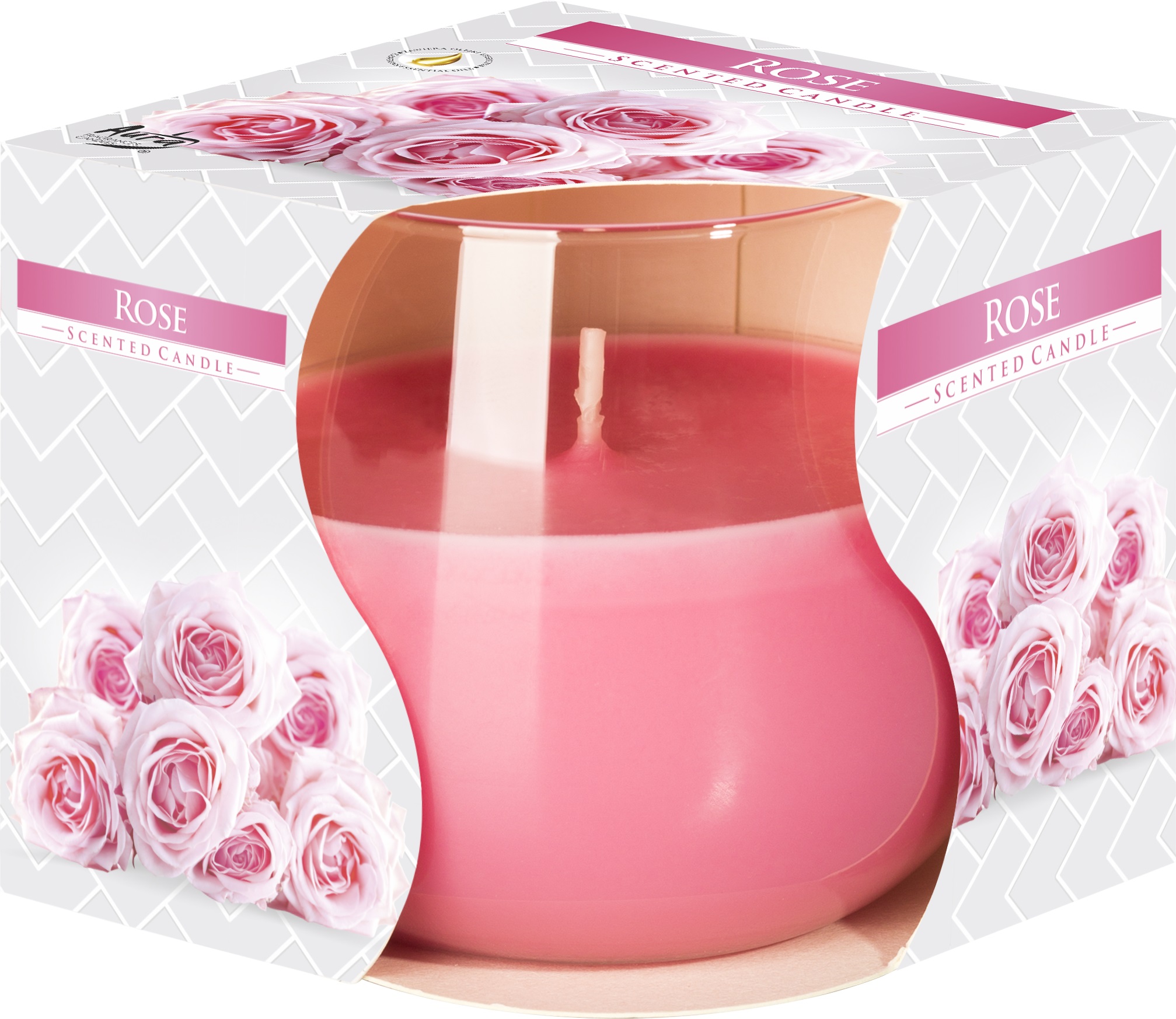 Lumânare parfumată Bispol Aura - Rose, 130 g