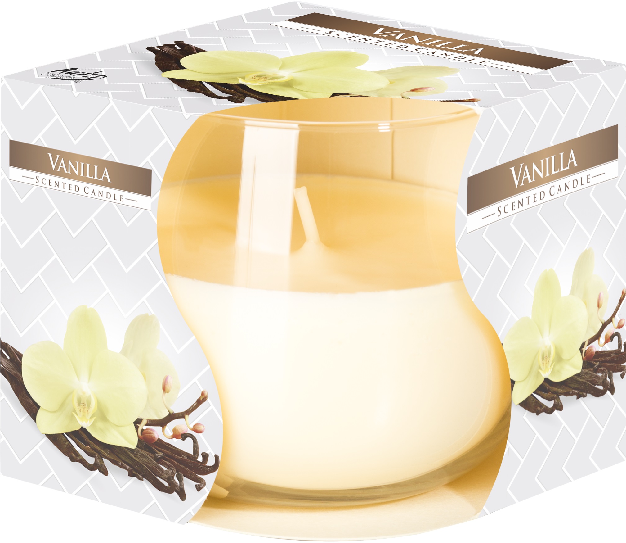 Lumânare parfumată Bispol Aura - Vanilie, 130 g