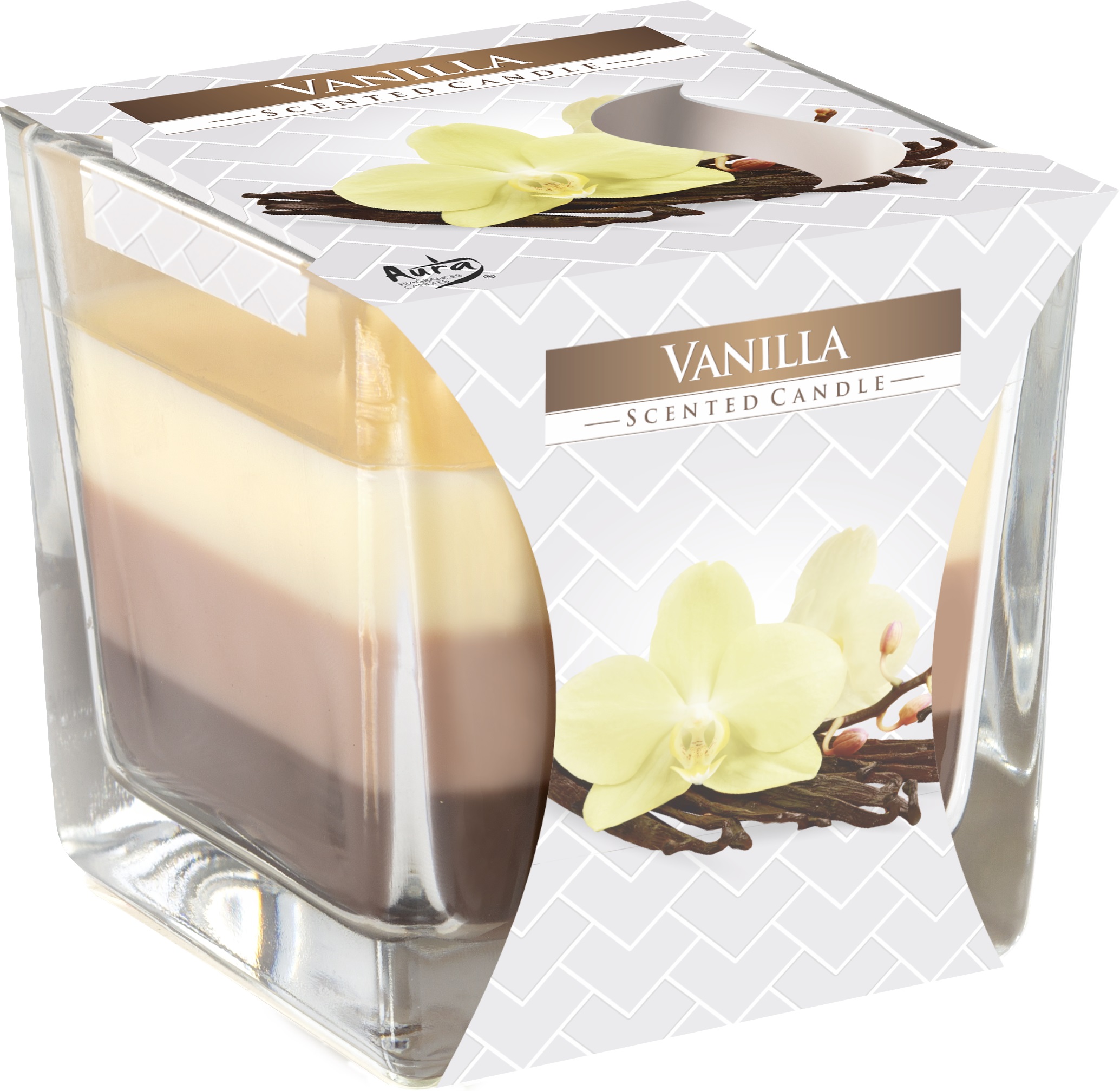 Lumânare parfumată Bispol Aura - Vanilie, 170 g