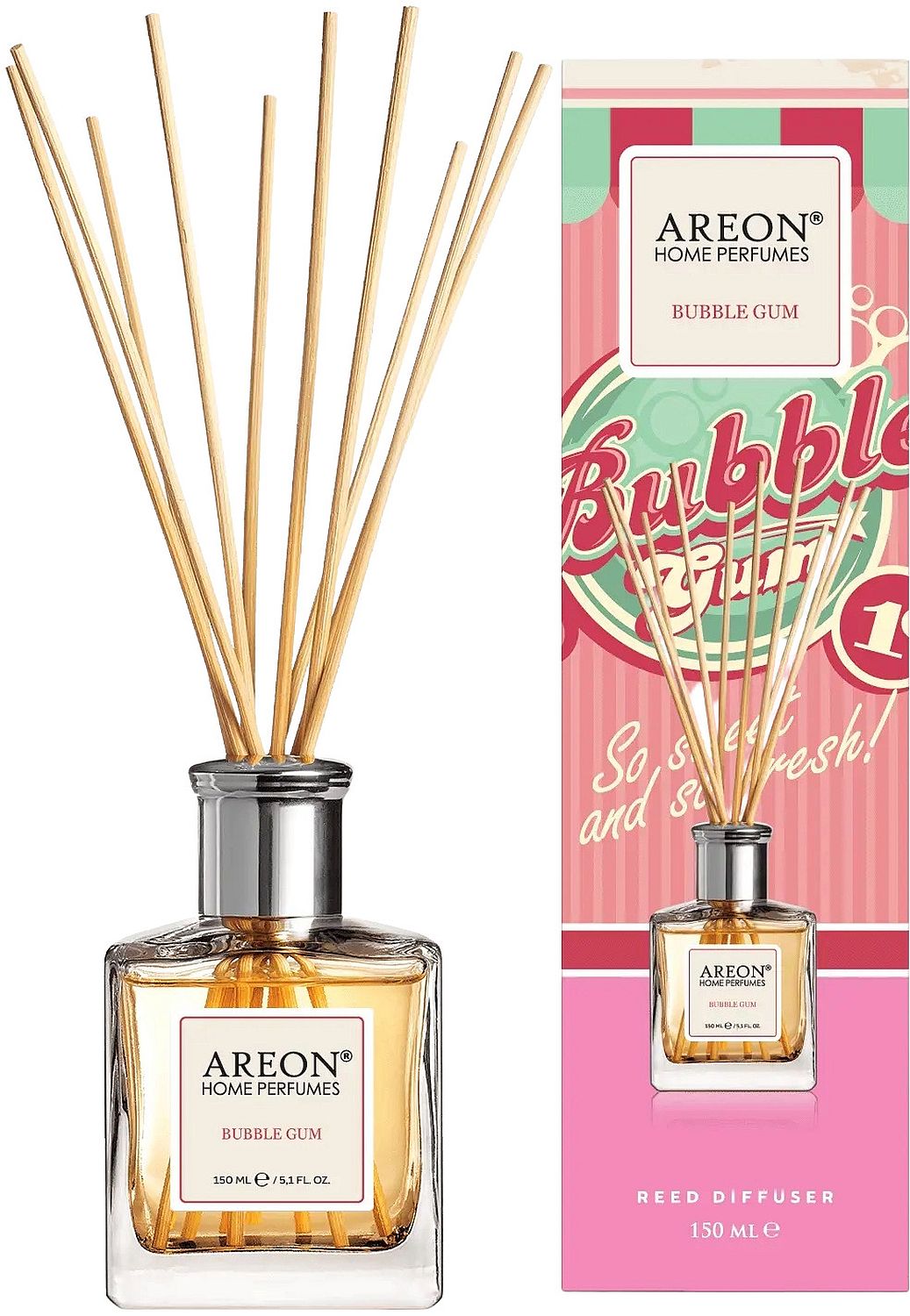 Bețișoare parfumate Areon Classic - Bubble Gum, 150 ml