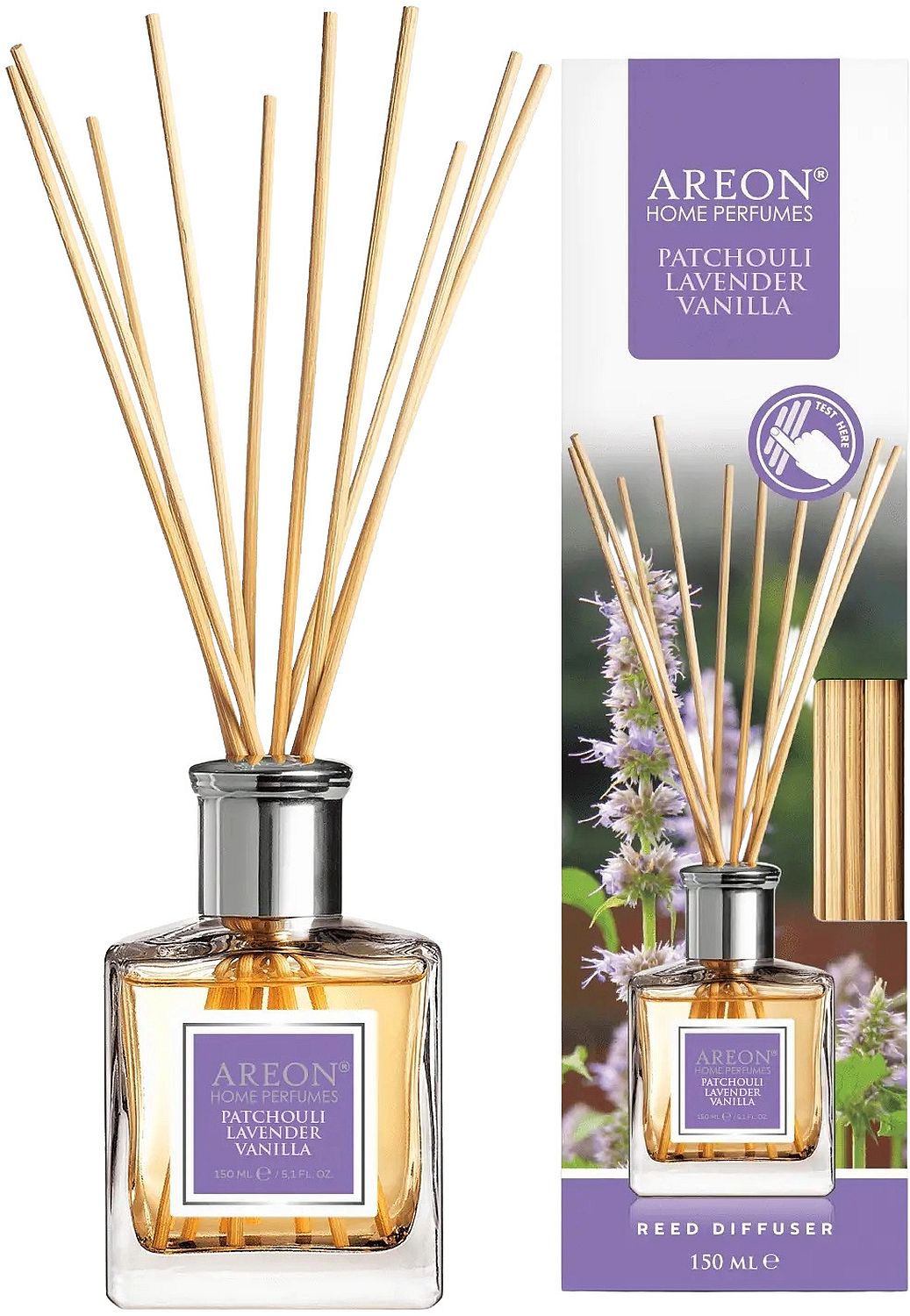 Bețișoare parfumate Areon Classic - Patchouli, Lavender, Vanilla, 150 ml