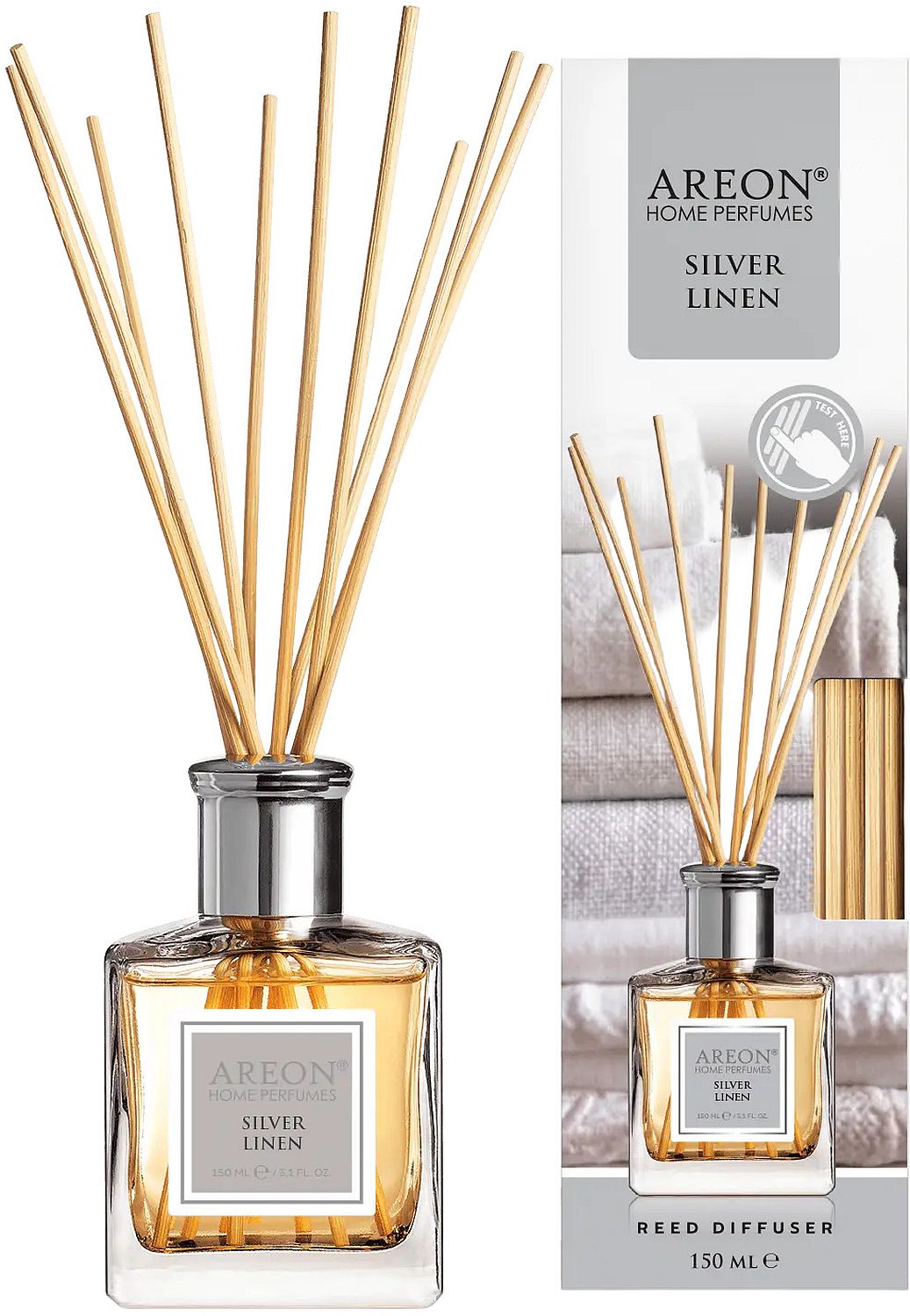 Bețișoare parfumate Areon Classic - Silver Linen, 150 ml