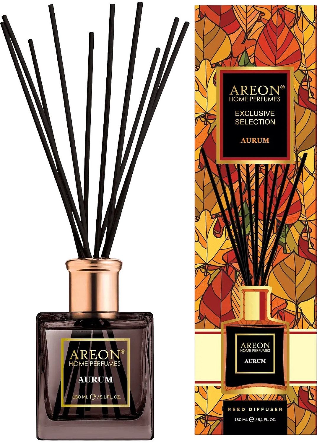 Bețișoare parfumate Areon Exclusive - Aurum, 150 ml