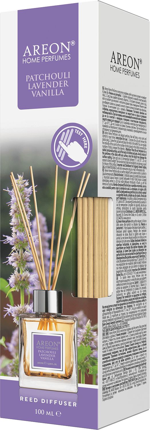 Bețișoare de tămâie  Areon Home - Patchouli, Lavender, Vanilla, 100 ml