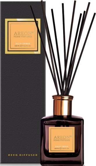 Odorizant cu bețișoare Areon Home Premium - Gold Amber, 150 ml