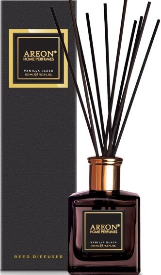 Odorizant cu bețișoare Areon Home Premium - Vanilla Black, 150 ml