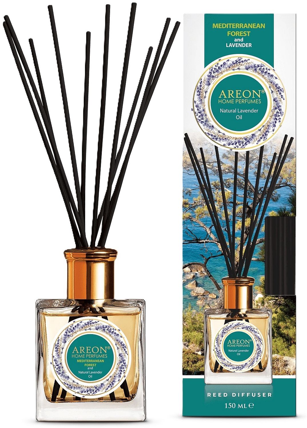 Bețișoare de tămâie  Areon Lavender Oil - Mediterranean Forest, 150 ml