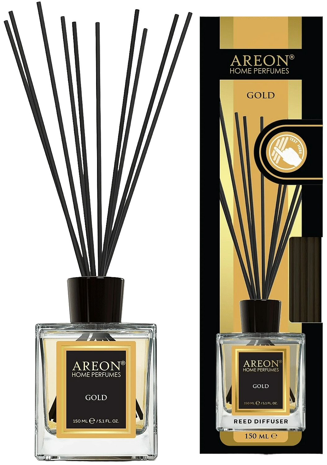 Areon Lux - Bețișoare parfumate aurii, 150 ml
