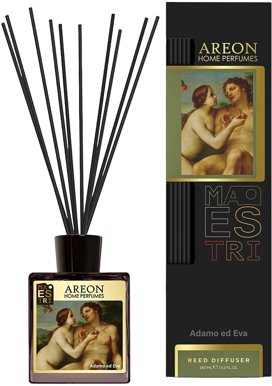 Bețișoare de tămâie Areon Maestri - Adamo ed Eva, 150 ml