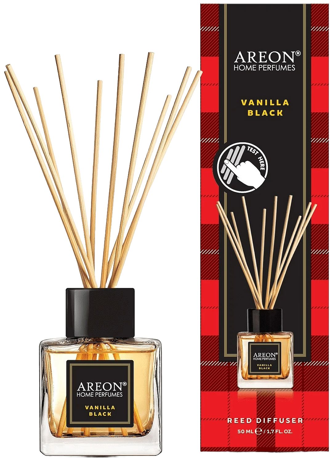 Bețișoare parfumate Areon Tartan - Vanilla Black, 50 ml