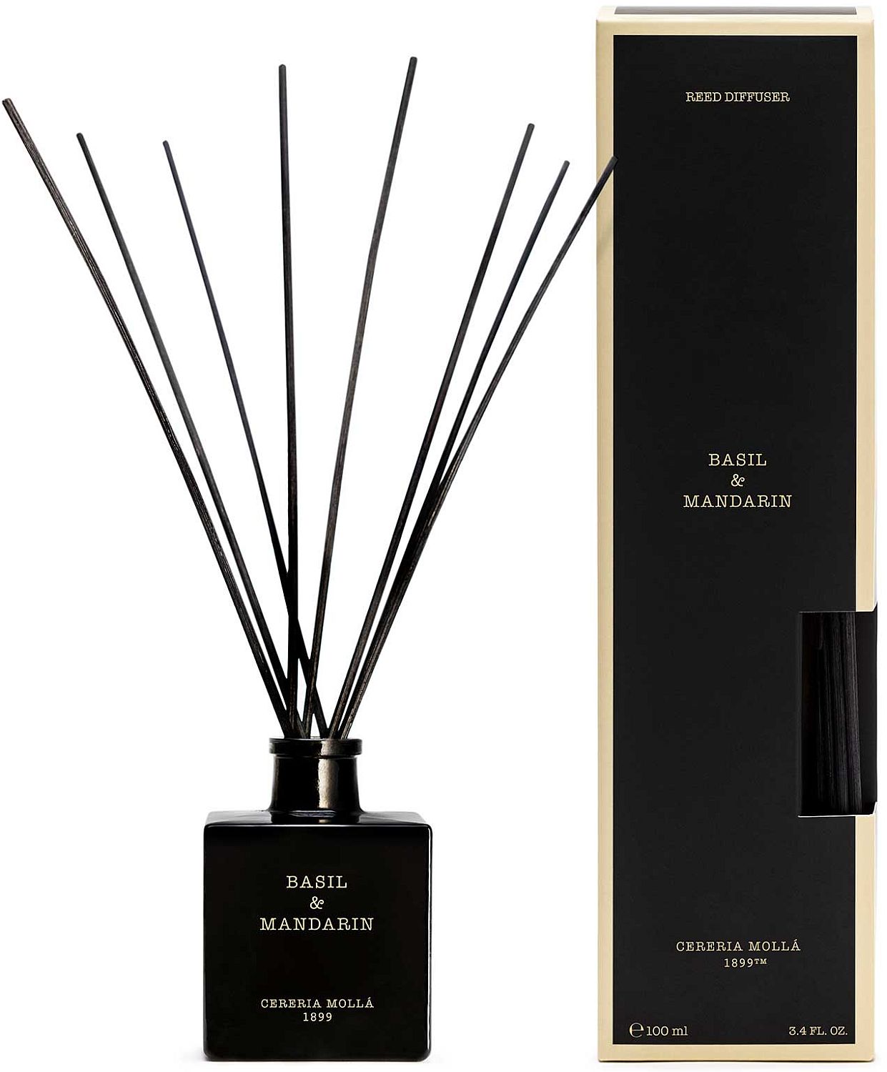 Bețișoare de tămâie  Cereria Molla - Basil &amp; Mandarin, 100 ml