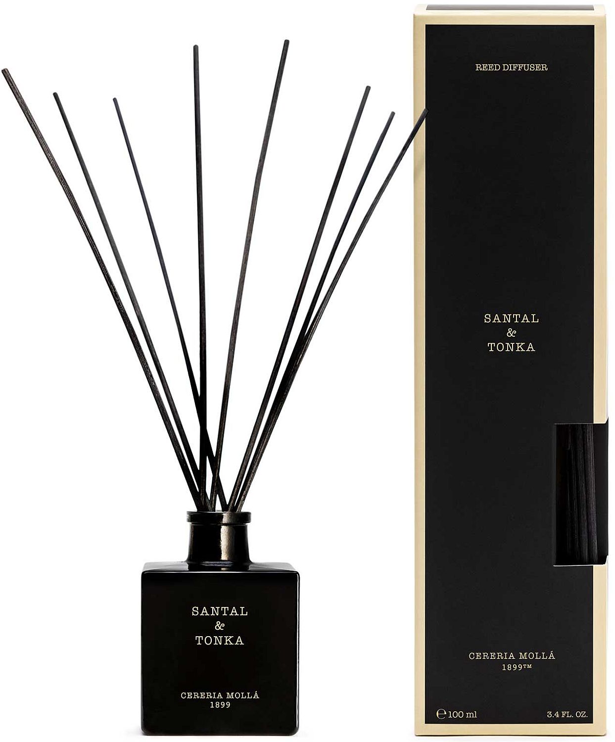 Bețișoare de tămâie  Cereria Molla - Santal &amp; Tonka, 100 ml